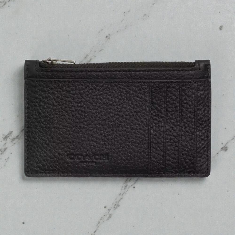 Cosmic Coach Zip Card Case With Rocket Print in Black Multi CW222 - Picture 2 of 5